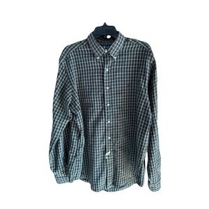 Ralph Lauren Green Plaid Casual  button down long sleeve shirt size large